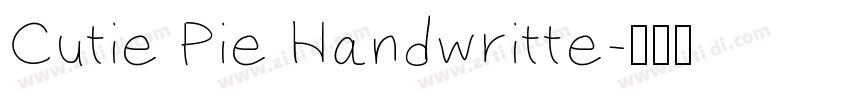 Cutie Pie Handwritte字体转换